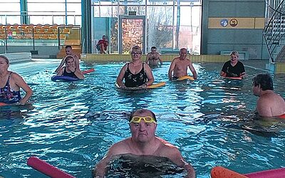 Trochę ruchu na basenie